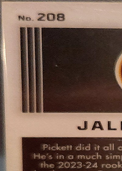 2023-24 Panini Obsidian #208 Jalen Pickett — back