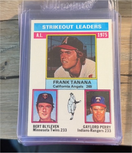 1976 Topps #204 1975 AL Strikeout Leaders Frank Tanana — front