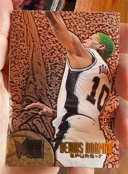 1995-96 Fleer Metal #100 Dennis Rodman — front