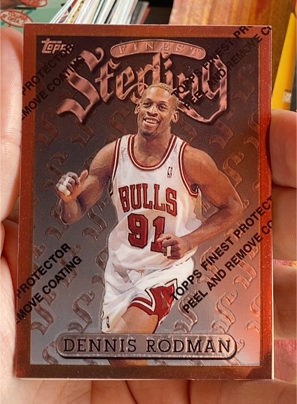 1996-97 Topps Finest Sterling #5 Dennis Rodman — front