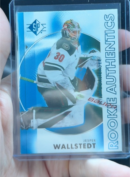 2024-25 Upper Deck SP #102 Jesper Wallstedt Rookie Authentics Blue — front