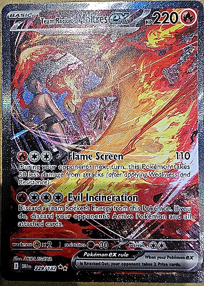 2025 Pokémon SV10 Destined Rivals #229/182 Team Rocket's Moltres ex — front