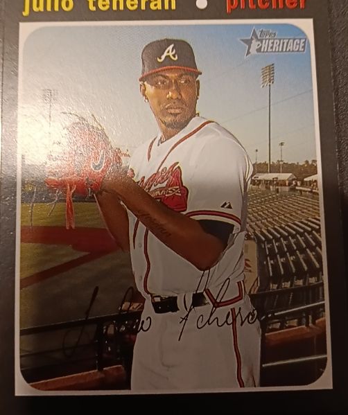 2020 Topps Heritage #22 Julio Teheran — front