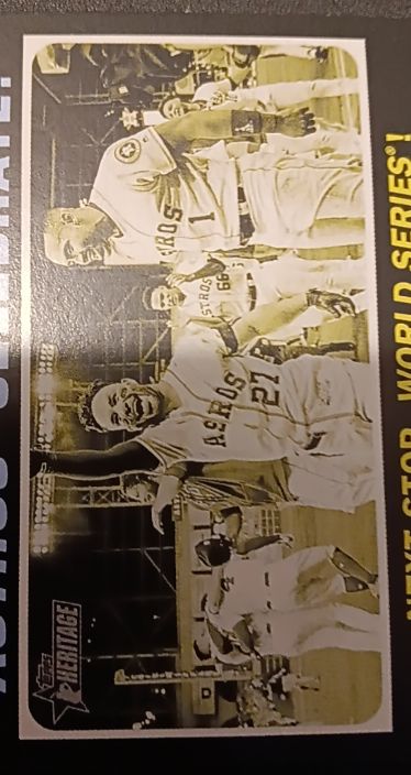 2020 Topps Heritage 2019 ALCS Astros Celebrate Next Stop WS #201 — front