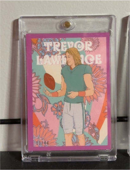 2021 Topps X #34 Trevor Lawrence Flower Power Rookie Card — front