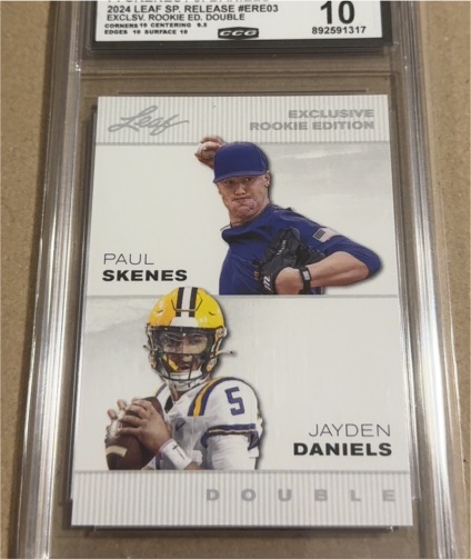 2024 Leaf SP. Release #ERE03 Exclusive Rookie Edition Double Paul Skenes / Jayden Daniels — front