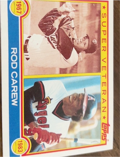 1983 Topps #201 Rod Carew Minnesota Twins / California Angels — front