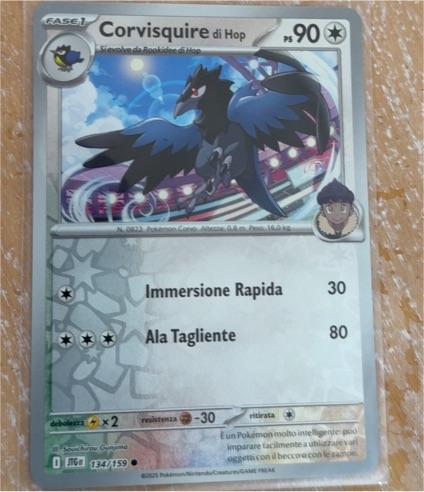 2025 Pokémon Journey Together #134 Hop's Corvisquire — front
