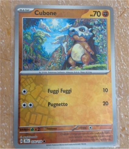 2025 Pokémon Journey Together #076 Cubone — front