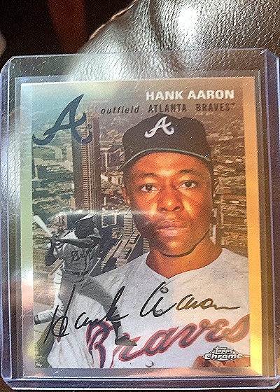 2023 Topps Chrome Platinum Anniversary #432 Hank Aaron Atlanta Braves — front