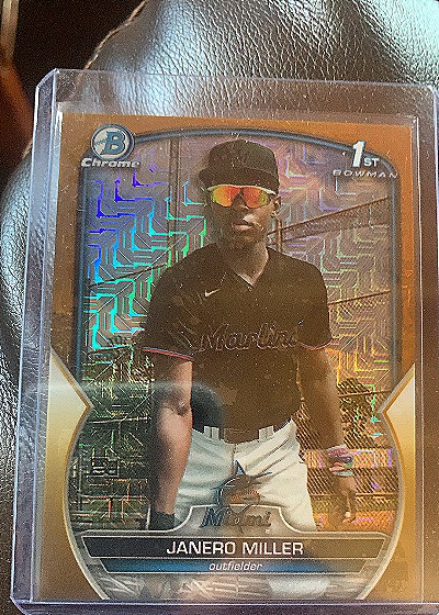 2023 Bowman Chrome Prospects #BCP-184 Janero Miller — front