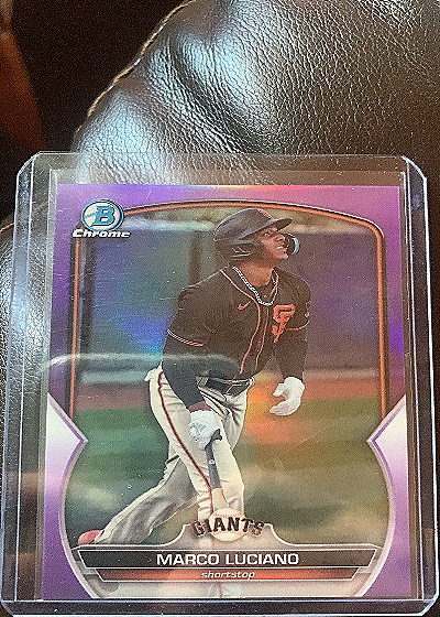 2023 Bowman Chrome #BCP-176 Marco Luciano — front