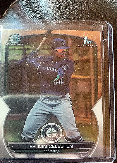 2023 Bowman Chrome #156 Felnin Celesten — front