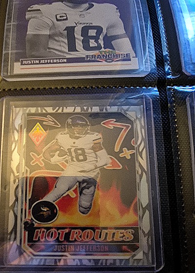 2023 Donruss Hot Routes #HR-JJ Justin Jefferson — front