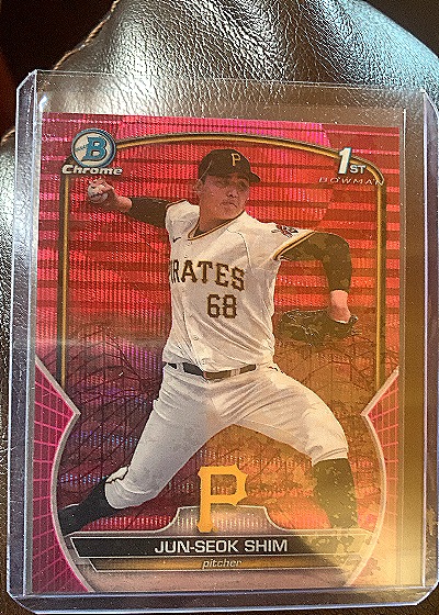 2023 Bowman Chrome #BCP-153 Jun-Seok Shim — front