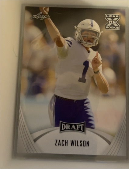 2021 Leaf Draft #3 Zach Wilson — front