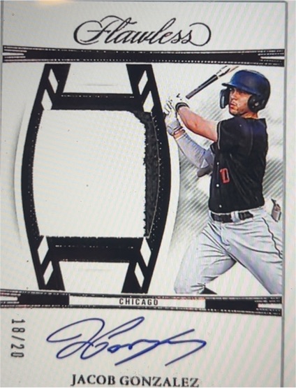 2024 Panini Flawless Prospect Patch Autographs #Jacob Gonzalez — front
