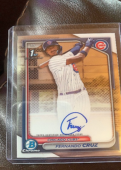 2024 Bowman Chrome #CPA-FC Fernando Cruz — front