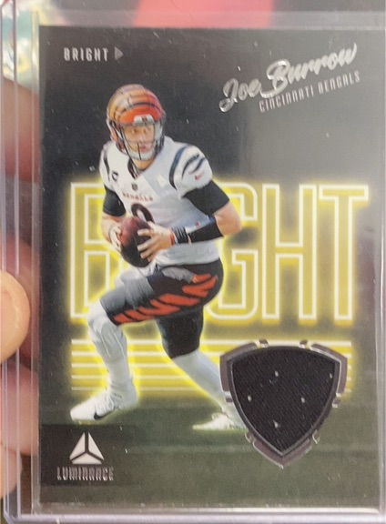2022 Panini Luminance Bright Patch #BBE-JB Joe Burrow — front