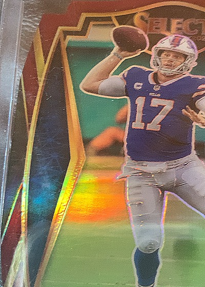 2020 Panini Select #121 Josh Allen Premier Level Silver Prizm — front