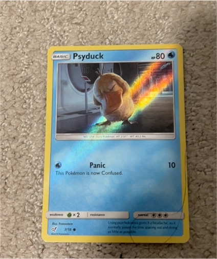 2019 Pokemon S&M Detective Pikachu #7 Psyduck — front