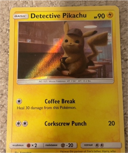 2019 Black Star Promo #SM190 Detective Pikachu — front