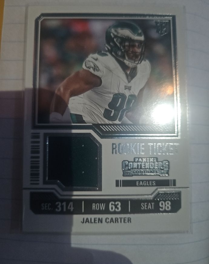 2023 Panini Contenders Rookie Ticket #TS14 Jalen Carter — front