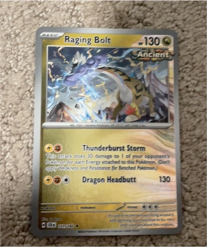 2024 Pokémon SV07: Stellar Crown #111 Raging Bolt — front