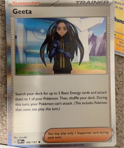 2023 Pokémon Scarlet & Violet Obsidian Flames #188 Geeta — front