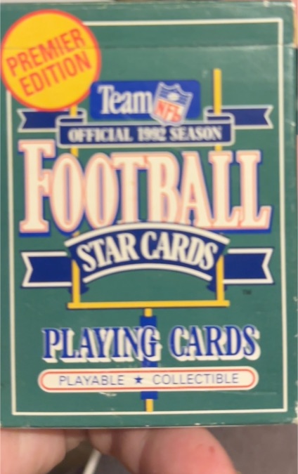 1992 Team NFL Premier Edition Football Star Cards Playing Cards — front
