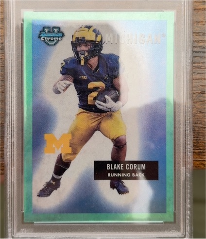 2023 Bowman University Chrome 1955 Bowman Football #55BF-26 Blake Corum — front