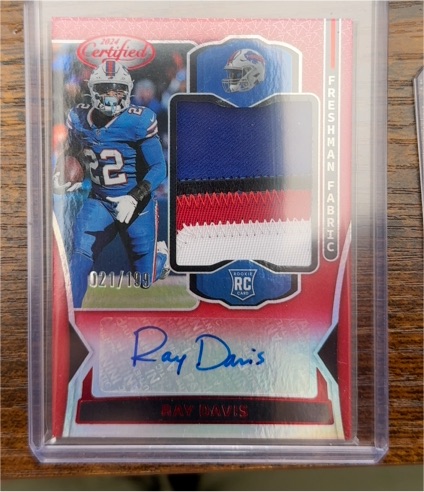 2024 Panini Certified Freshman Fabric #FMS-RDS Ray Davis — front