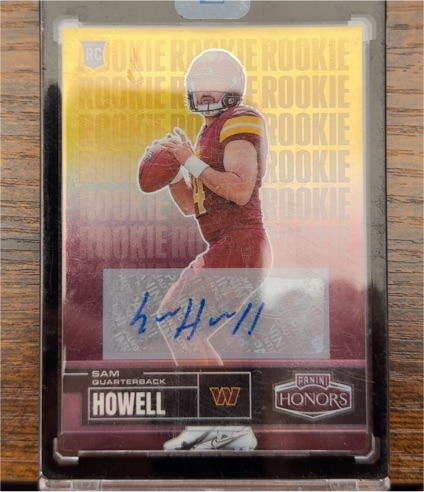 2022 Panini Honors #67 Sam Howell Rookie Autograph — front