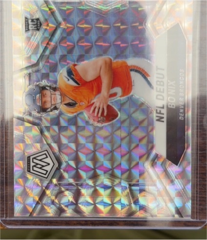 2024 Panini Mosaic #271 Bo Nix NFL Debut — front