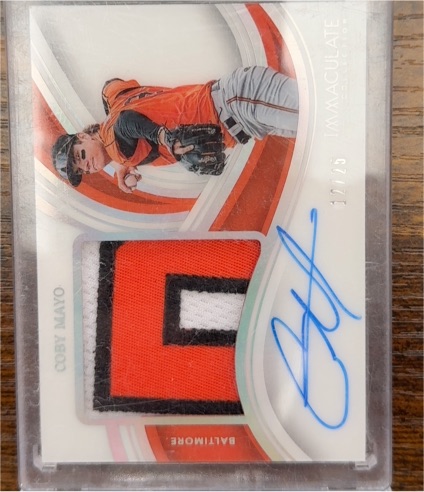 2023 Panini Immaculate #12/25 Coby Mayo — front