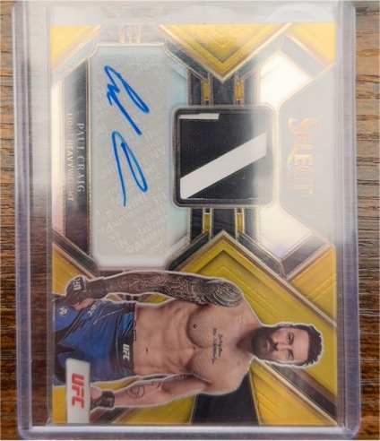 2023 Panini Select UFC Paul Craig Autographed Memorabilia — front