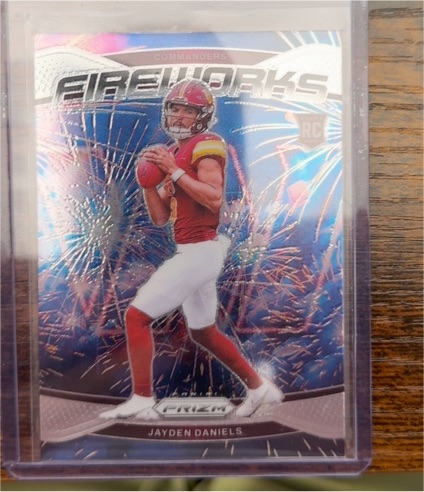2024 Panini Prizm Fireworks #24 Jayden Daniels — front