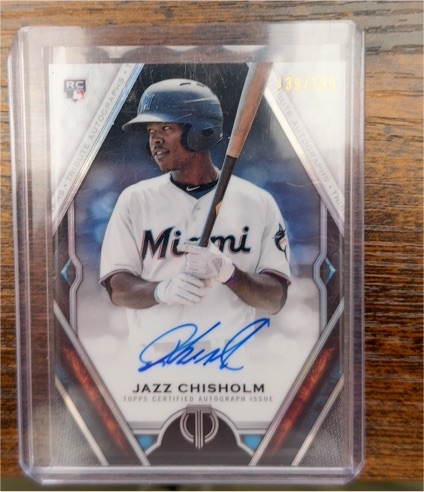 2021 Topps Tribute Autographs #TA-JCH Jazz Chisholm — front