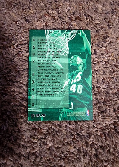 1992-93 Ultra #172 Shawn Kemp — back