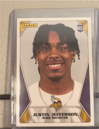 2020 Panini NFL Sticker & Card Collection #92 Justin Jefferson — front