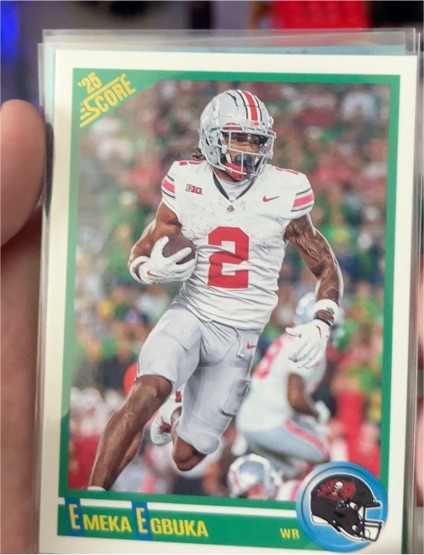 2025 Panini Score #8 Emeka Egbuka Anniversary Rookies — front