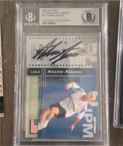 2003 NetPro International Series #87 Andre Agassi — front