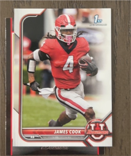 2022 Bowman University #19 James Cook — front