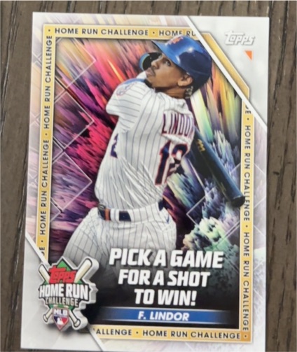 2023 Topps Home Run Challenge #HRC-13 Francisco Lindor — front
