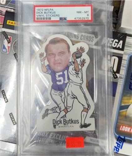 1972 NFLPA Dick Butkus Vinyl Stickers — front