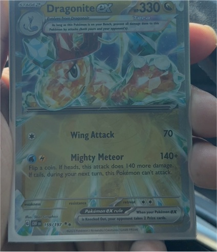 2023 Pokémon SV03: Obsidian Flames #159/197 Dragonite ex — front