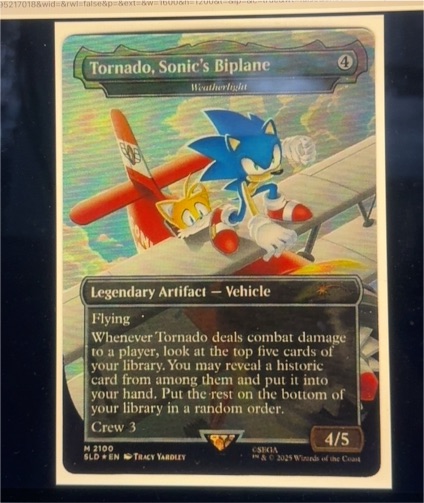 2025 Magic: The Gathering #2100 Tornado, Sonic's Biplane — front
