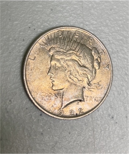 1922 Peace Silver Dollar — front