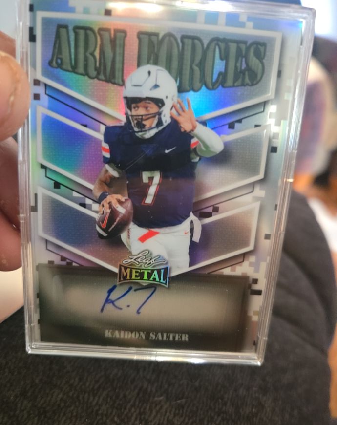 2025 Leaf Metal Arm Forces Kaidon Salter — front