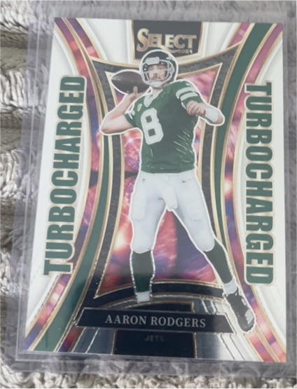 2024 Panini Select #8 Aaron Rodgers Turbocharged Insert New York Jets — front